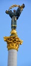 Independence Monument is a victory column figurine of a woman Berehynia