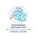 Independence and objectivity concept icon