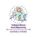 Independence and objectivity concept icon Royalty Free Stock Photo