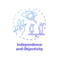 Independence and objectivity concept icon Royalty Free Stock Photo