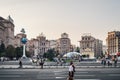 Independence Square at weekend in Kiev, Ukraine Royalty Free Stock Photo