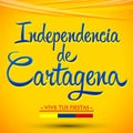 Independencia de Cartagena - Cartagena independence Day spanish text