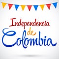 Independencia de Colombia - Colombia independence Day spanish text, Colombian traditional holiday