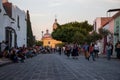 Independencia Street in Historic Downton Queretaro, Mexico