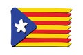 Independent Catalonia Flag with colored hand drawn lines in Vector Format