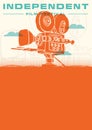 Independent film festival poster design.. Vector illustration decorative design