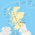 Independent Scotland Political Map Royalty Free Stock Photo