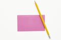 Index Card with Pencil 3 Royalty Free Stock Photo