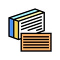 index cards color icon vector illustration