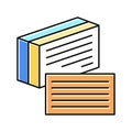 index cards color icon vector illustration