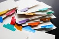 Index Cards with Colour Labels Royalty Free Stock Photo