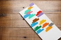 Index Cards with Colour Labels Royalty Free Stock Photo