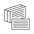 index cards line icon vector illustration