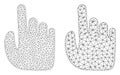 Index Finger Icon - Vector Triangular Mesh Royalty Free Stock Photo