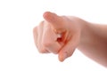 Index finger pointing at viewer Royalty Free Stock Photo