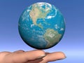 Sustaining earth - 3D render Royalty Free Stock Photo