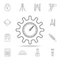 index in gear icon. Detailed set of measuring instruments icons. Premium graphic design. One of the collection icons for websites