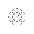 index in gear icon. Element of measuring instruments for mobile concept and web apps. Thin line icon for website design and devel