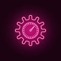 index in gear neon icon. Elements of Measure set. Simple icon for websites, web design, mobile app, info graphics