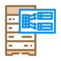 indexing data database color icon vector illustration