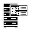 indexing data database glyph icon vector illustration