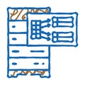 indexing data database icon doodle illustration