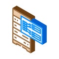 indexing data database isometric icon vector illustration