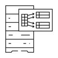 indexing data database line icon vector illustration