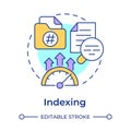 Indexing multi color concept icon