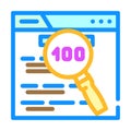 indexing seo color icon vector illustration