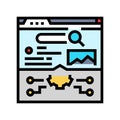indexing seo color icon vector illustration