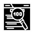 indexing seo glyph icon vector illustration