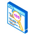 indexing seo isometric icon vector illustration