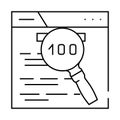 indexing seo line icon vector illustration