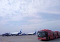 Indhira gandhi international airport base scene Indigo flight standing at airport airbus