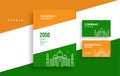 India annual report book cover and minimal business card design