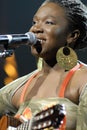 India.Arie performing live Royalty Free Stock Photo