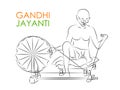India background with Nation Hero and Freedom Fighter Mahatma Gandhi for Gandhi Jayanti Royalty Free Stock Photo
