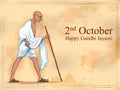 India background with Nation Hero and Freedom Fighter Mahatma Gandhi popularly known as Bapu for 2nd October Gandhi Royalty Free Stock Photo