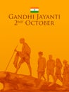 India background with Nation Hero and Freedom Fighter Mahatma Gandhi popularly known as Bapu for 2nd October Gandhi