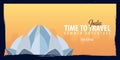 India banner. Time to Travel. Journey, trip and vacation. Vector flat illustration.