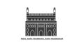 India, Bara Imambara, Bara Imambarar travel landmark vector illustration Royalty Free Stock Photo