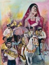India Brass band Painting