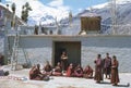 1977. India. Buddhist nuns and monks at Kardang-Gompa.