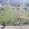 In india , children are playing in the park.