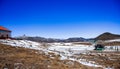 India - China Boarder at Bumla Pass with zero degree C temperature Royalty Free Stock Photo