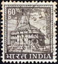 INDIA - CIRCA 1965: A stamp printed in India shows Somnath Temple, circa 1965. Royalty Free Stock Photo