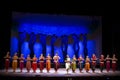 Group Of Odissi Dancers Standing On stage