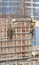 India contruction site workers disregard safety Royalty Free Stock Photo