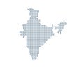 India Country Dot Map. Vector Illustration